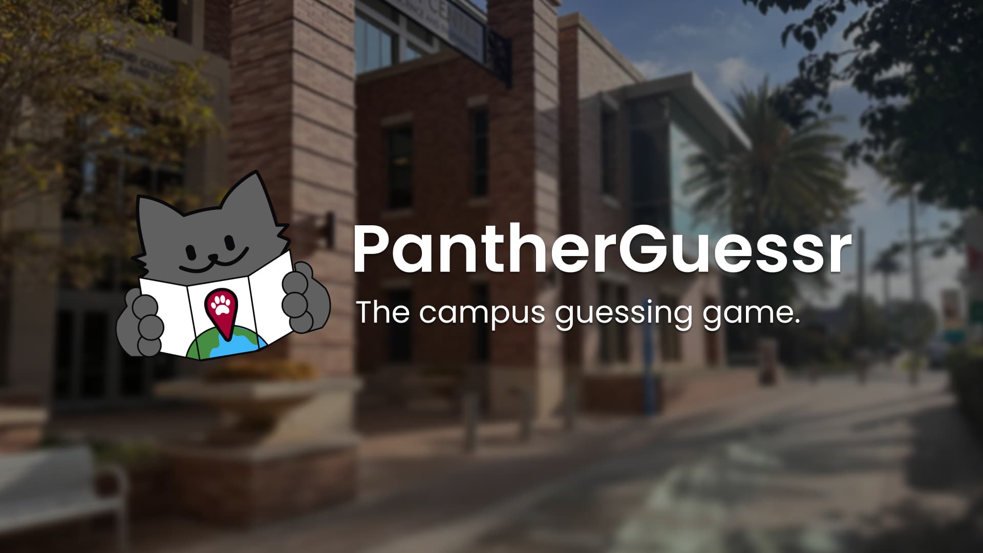 The thumbnail for a project called "PantherGuessr"